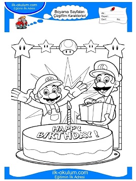Çocuklar İçin Mario And Sonic Boyama Sayfaları 